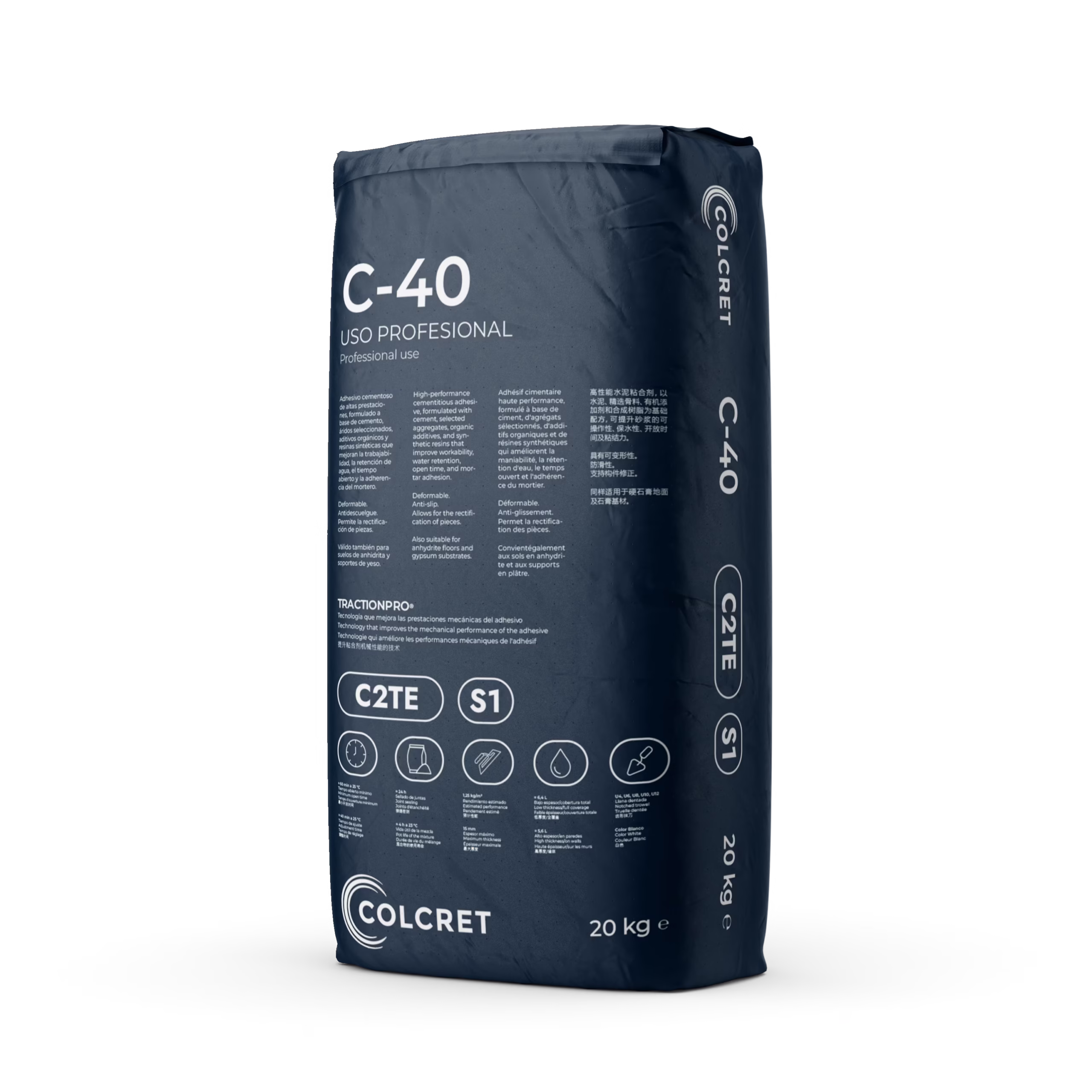 Envase de producto C40, para colocacion